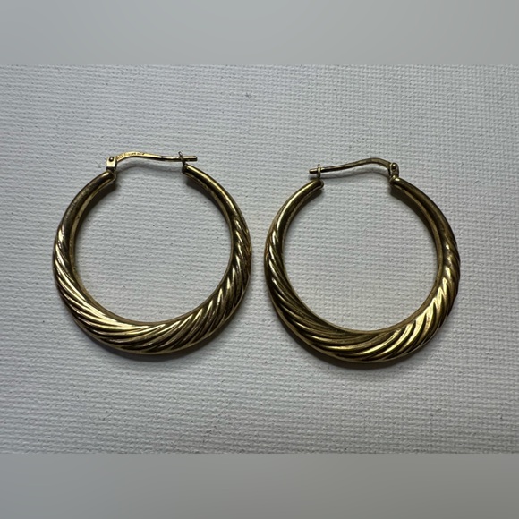 Vintage Jordan Mom 925 sterling earrings gold plated - Picture 3 of 4